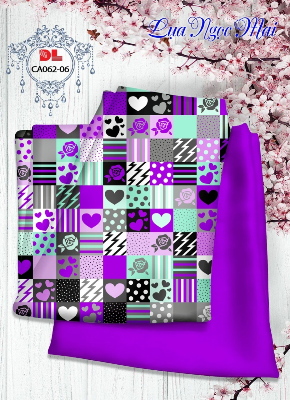 Vải áo dài lua ngoc mai, hoa văn đều dlca-062 - Ảnh 3