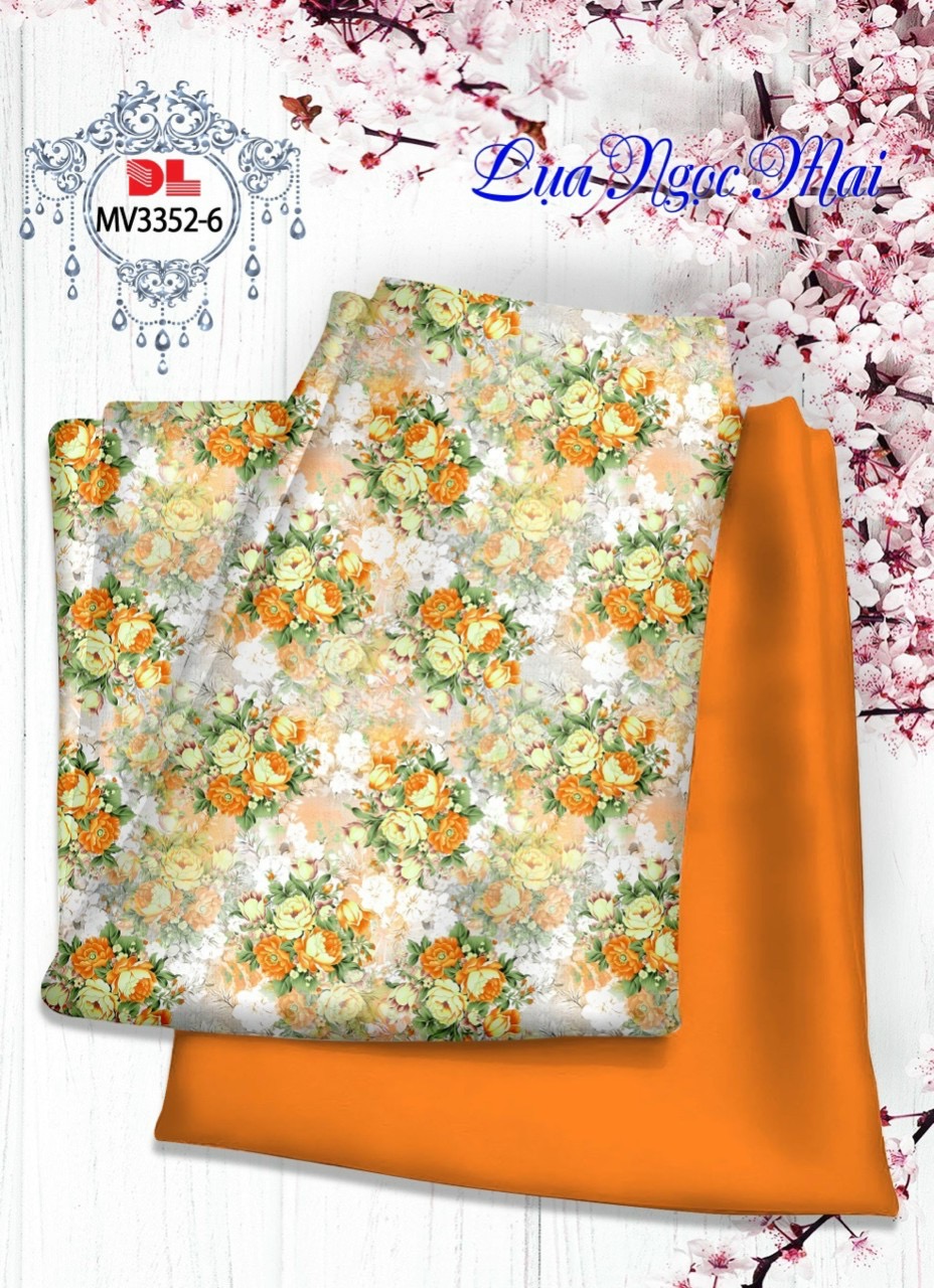 Vải áo dài lua ngoc mai hoa đều dlmv-3352 - Ảnh 8