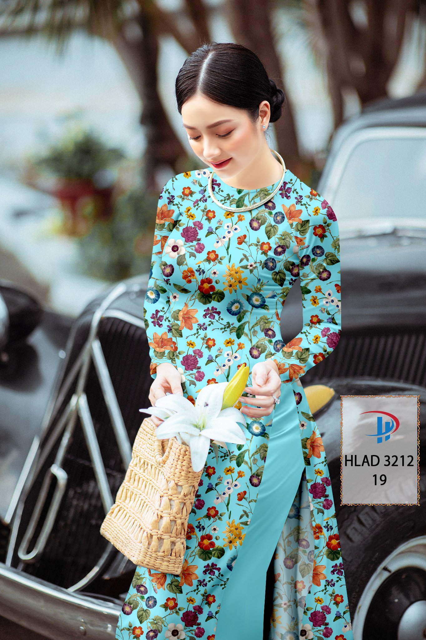 Vải áo dài hoa nguyên áo hlad-3212 - Ảnh 10