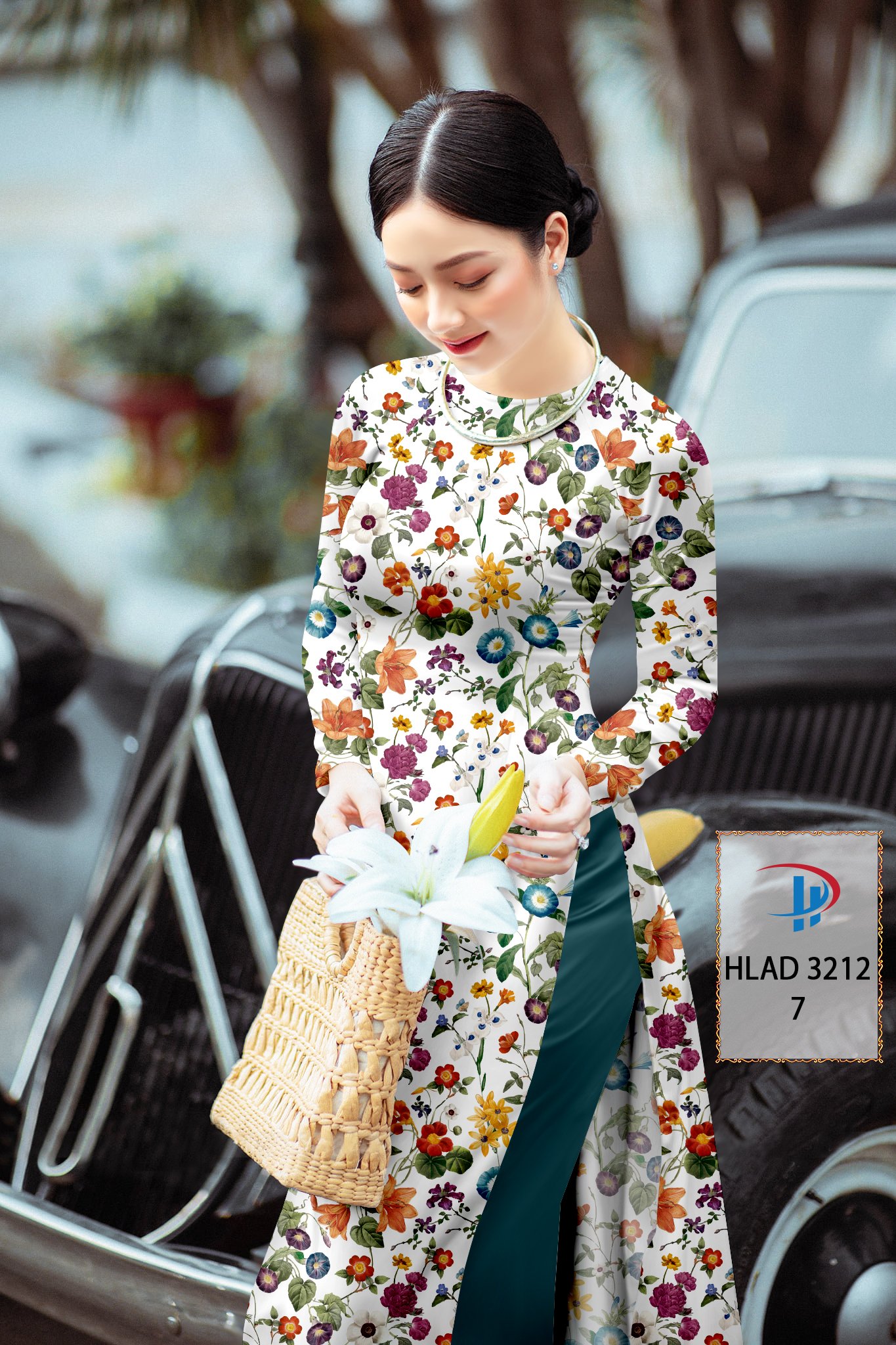 Vải áo dài hoa nguyên áo hlad-3212