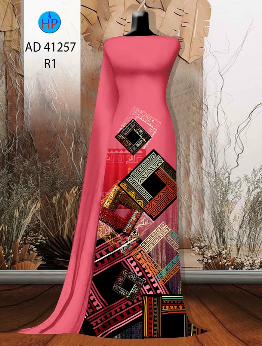 Vải áo dài hoa văn ad 41257