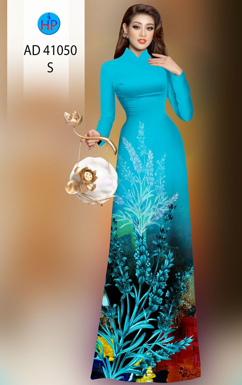 Vải áo dài hoa 3d ad 41050 - Ảnh 17