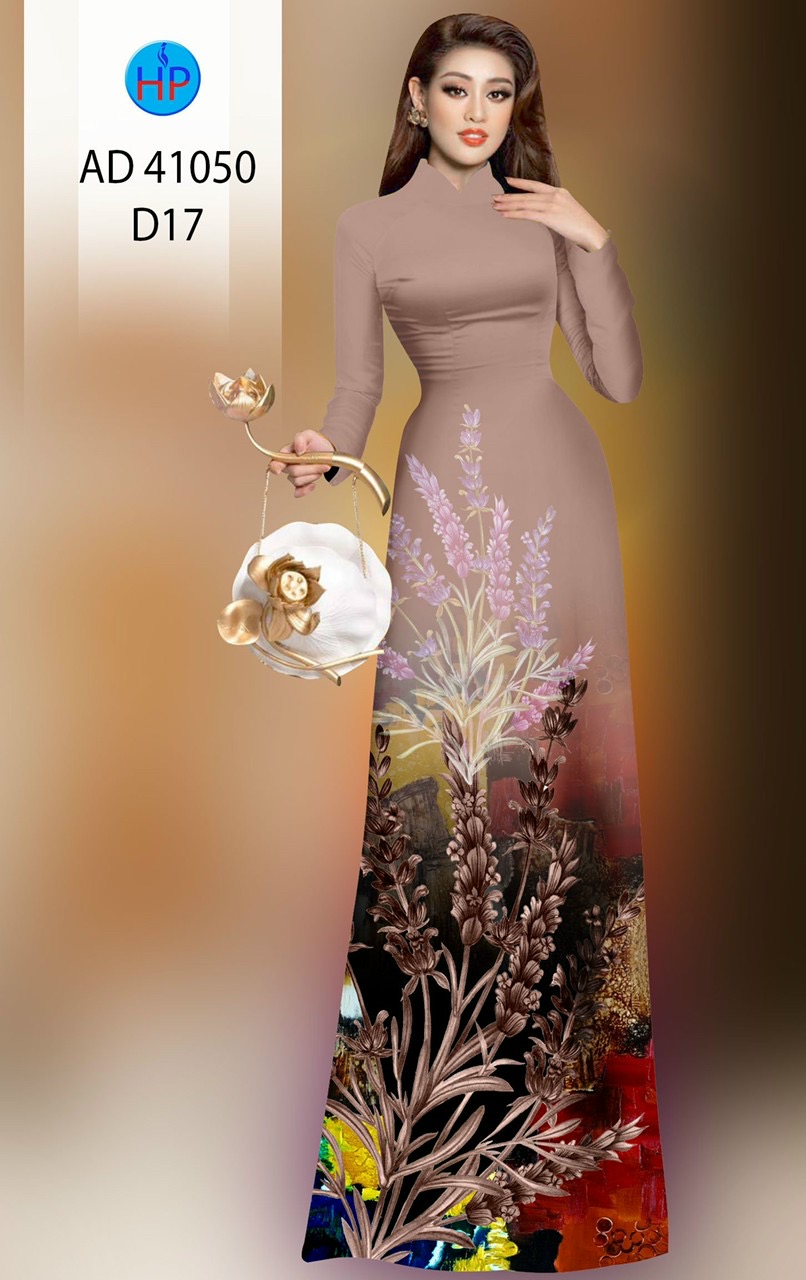 Vải áo dài hoa 3d ad 41050 - Ảnh 10