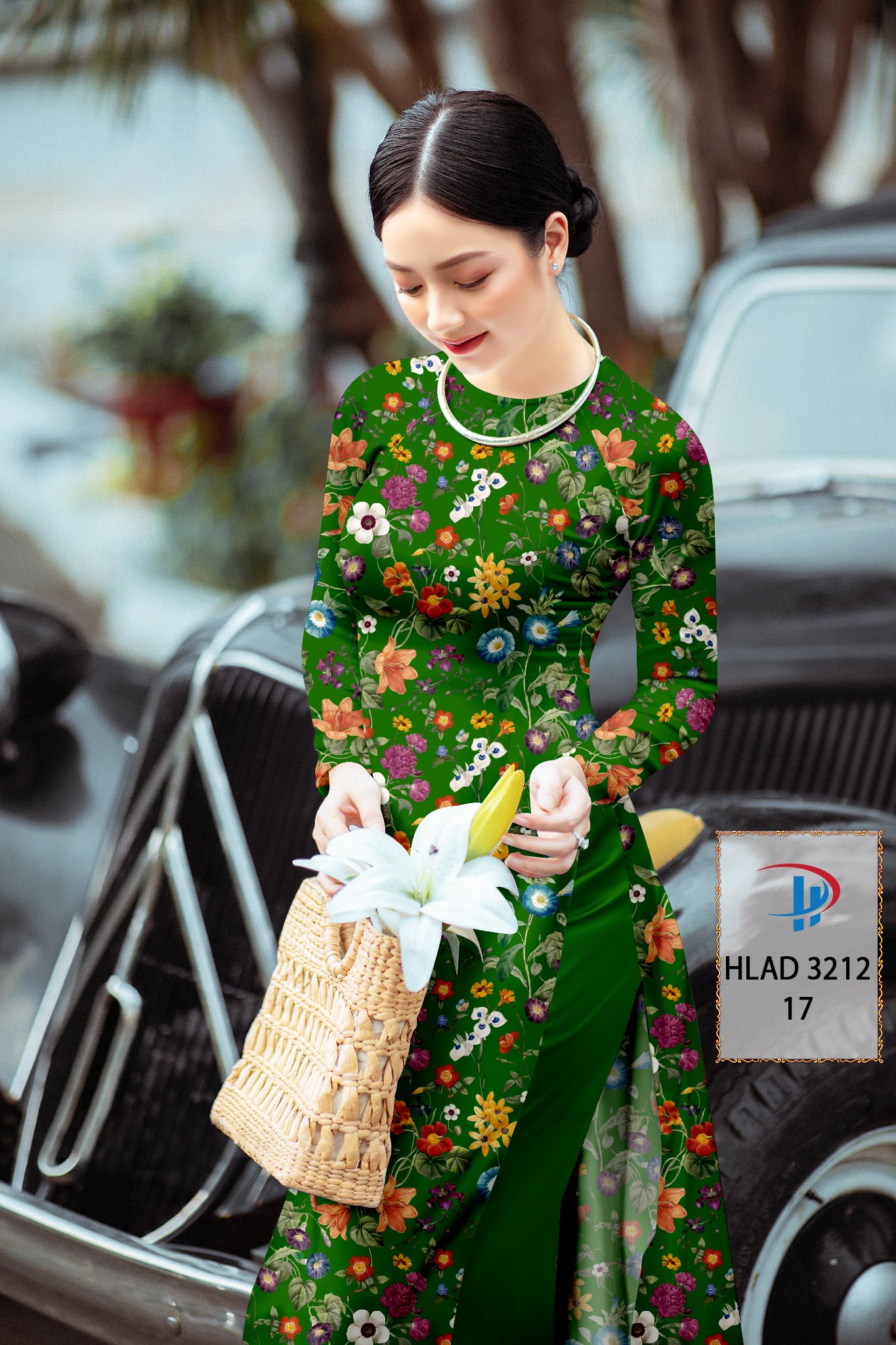 Vải áo dài hoa nguyên áo hlad-3212 - Ảnh 6