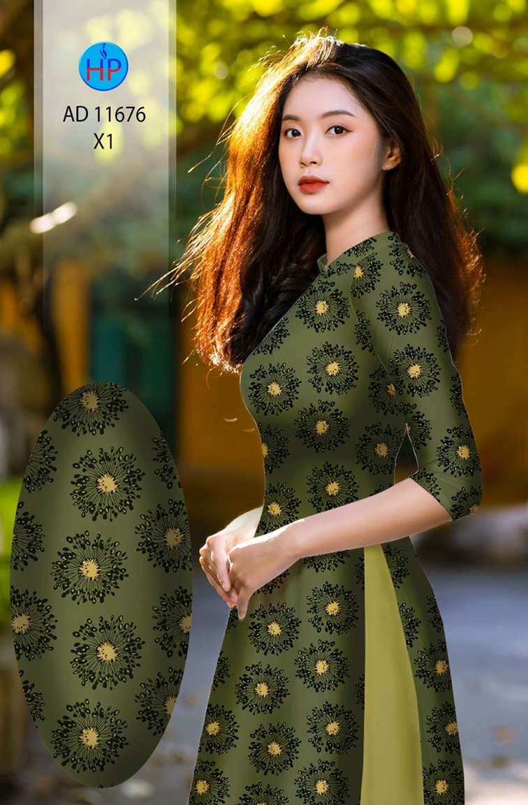 Vải áo dài hoa văn đều ad 11676 - Ảnh 14