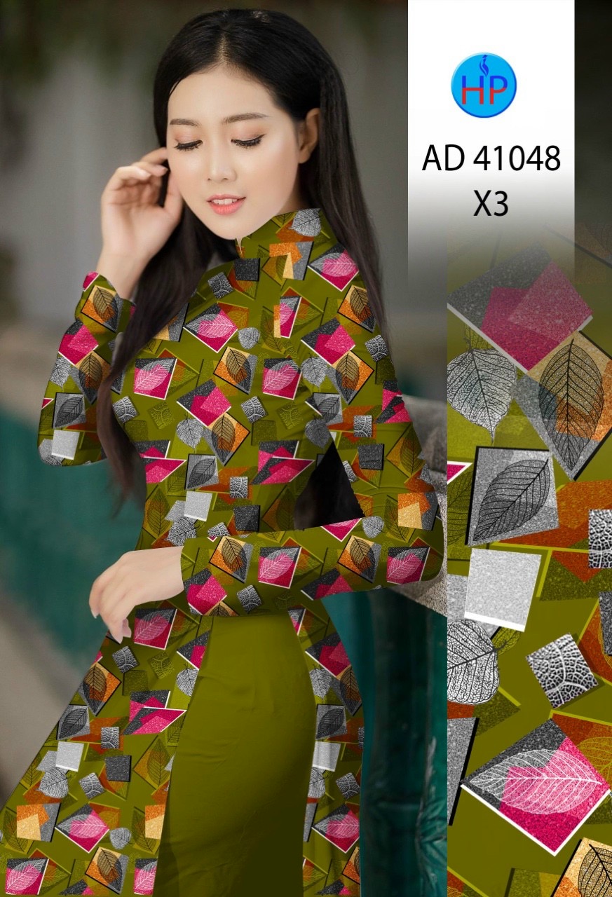 Vải áo dài chiếc lá ad 41048 - Ảnh 9