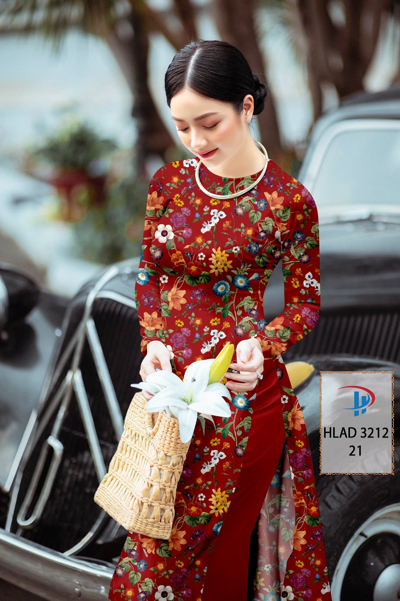 Vải áo dài hoa nguyên áo hlad-3212 - Ảnh 15