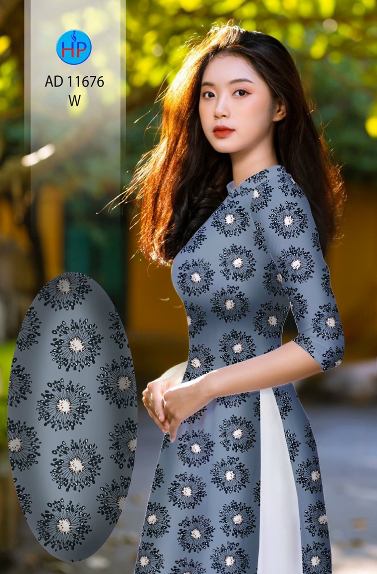 Vải áo dài hoa văn đều ad 11676 - Ảnh 8