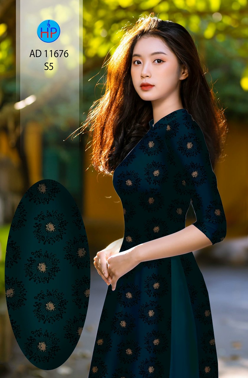 Vải áo dài hoa văn đều ad 11676 - Ảnh 4