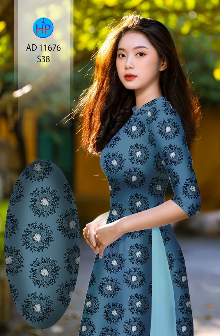 Vải áo dài hoa văn đều ad 11676 - Ảnh 9