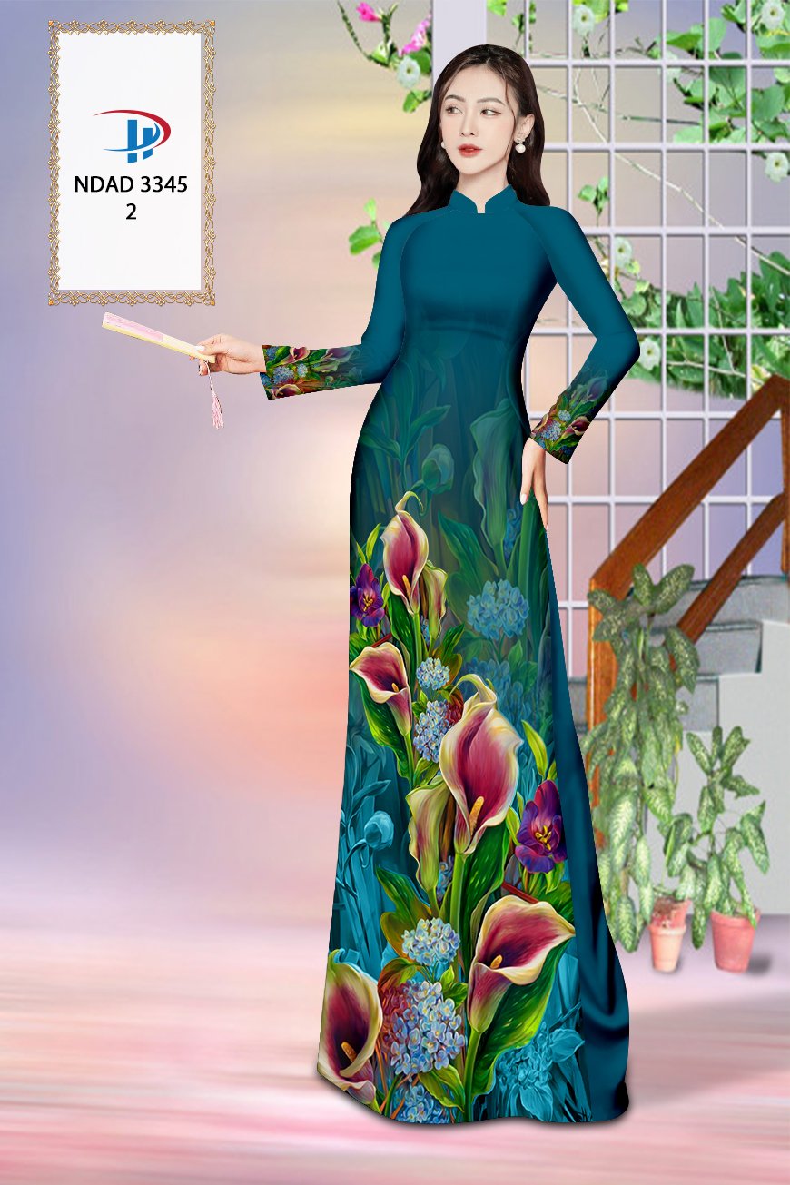 Vải áo dài hoa loa kèn ndad-3345 - Ảnh 21
