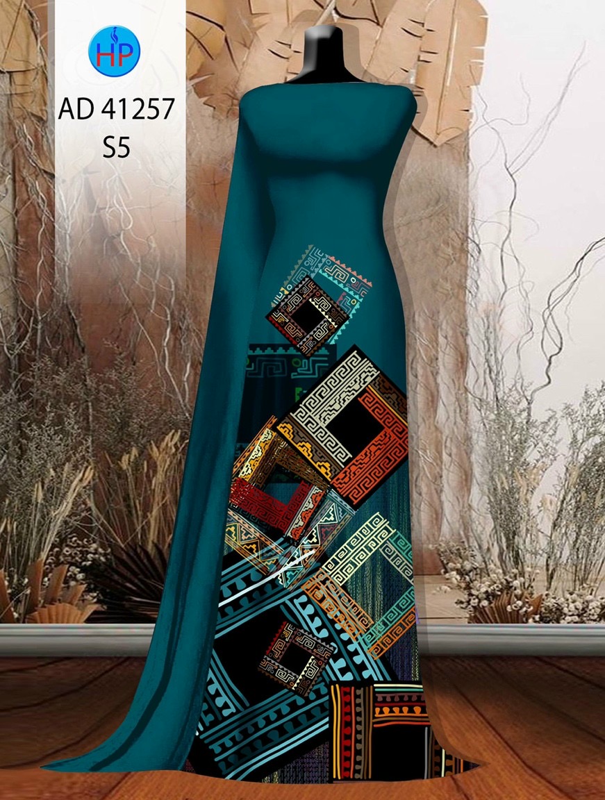 Vải áo dài hoa văn ad 41257 - Ảnh 5