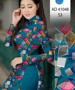 Alternative view of Vải áo dài chiếc lá ad 41048