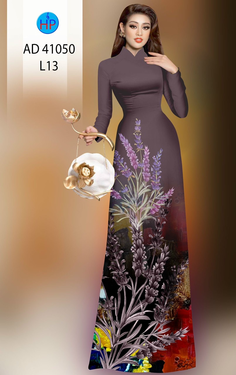 Vải áo dài hoa 3d ad 41050 - Ảnh 15