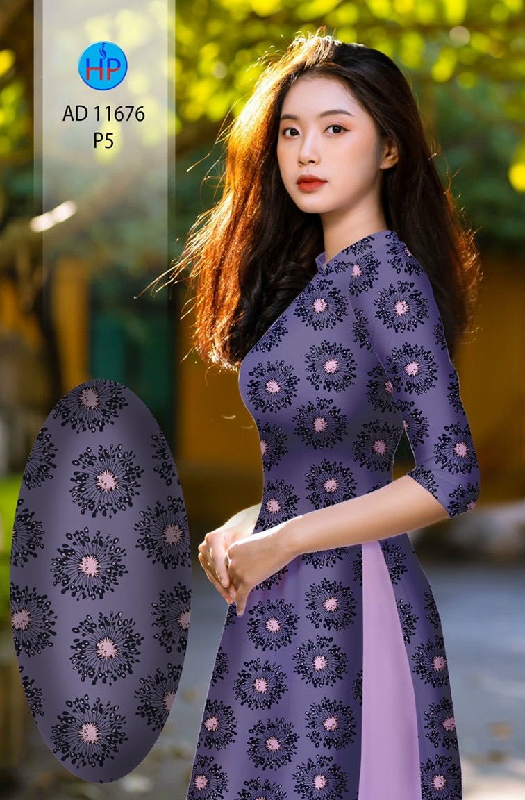 Vải áo dài hoa văn đều ad 11676 - Ảnh 10