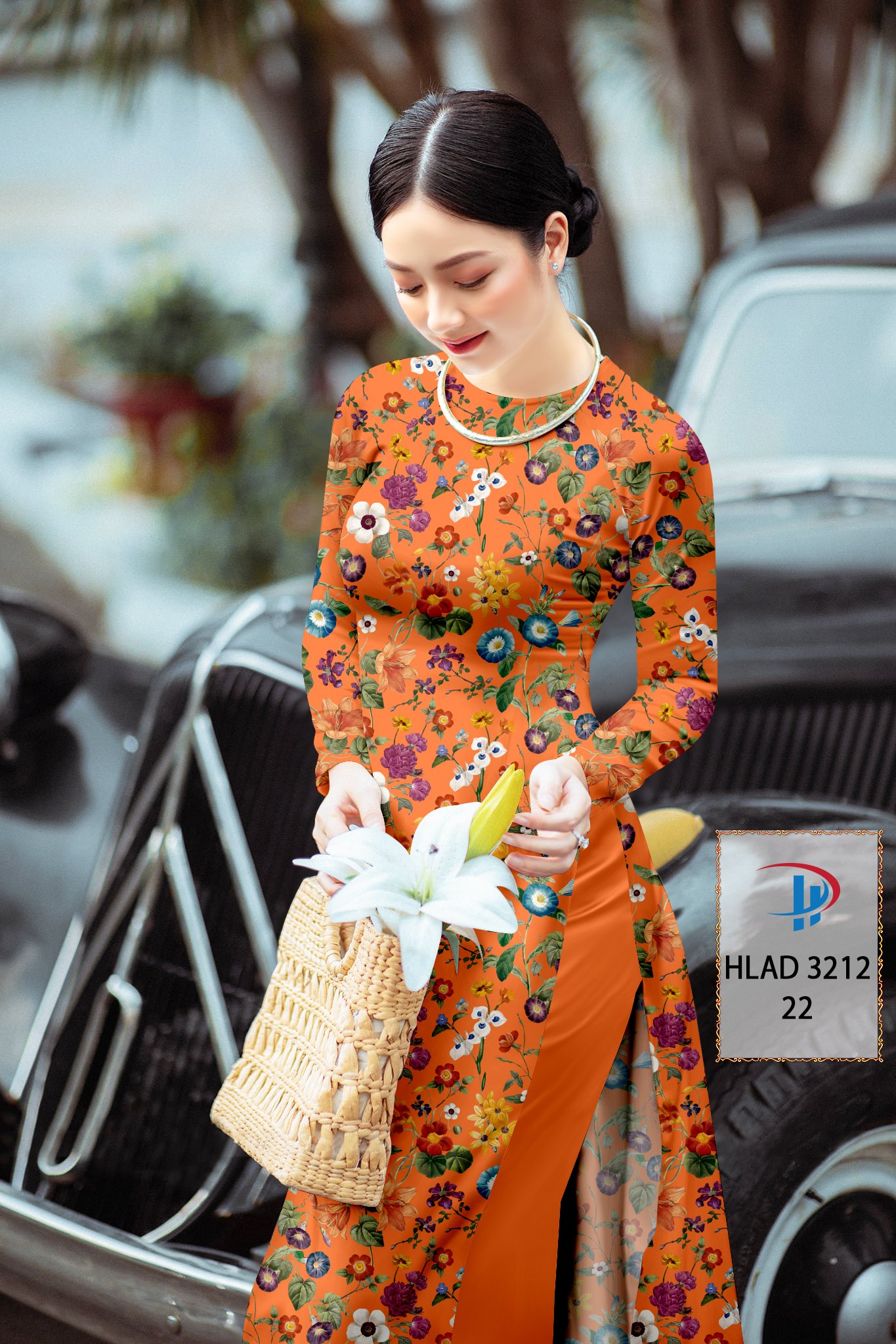 Vải áo dài hoa nguyên áo hlad-3212 - Ảnh 14