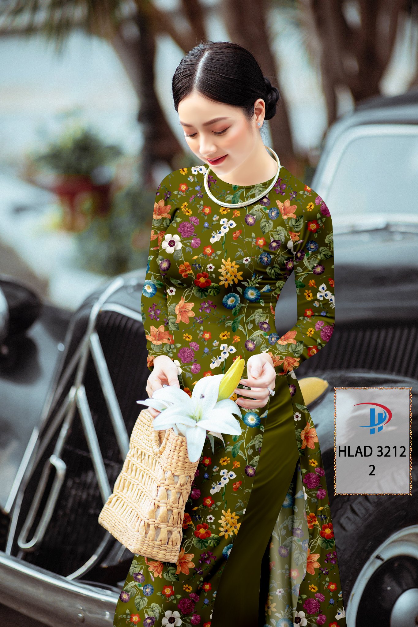 Vải áo dài hoa nguyên áo hlad-3212 - Ảnh 12