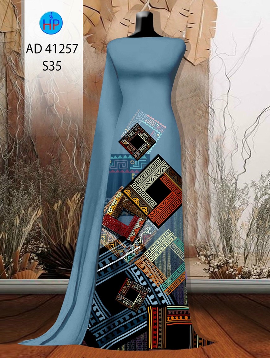 Vải áo dài hoa văn ad 41257 - Ảnh 7