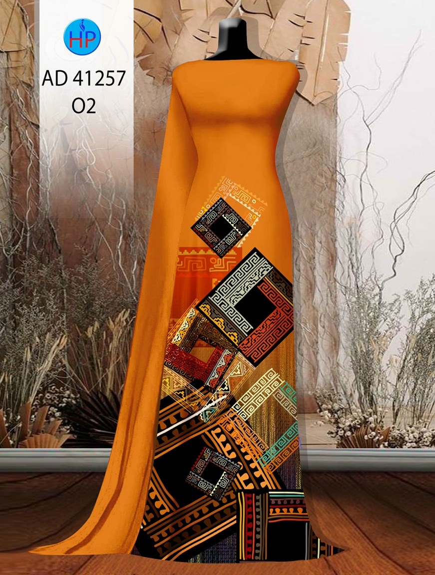 Vải áo dài hoa văn ad 41257 - Ảnh 14