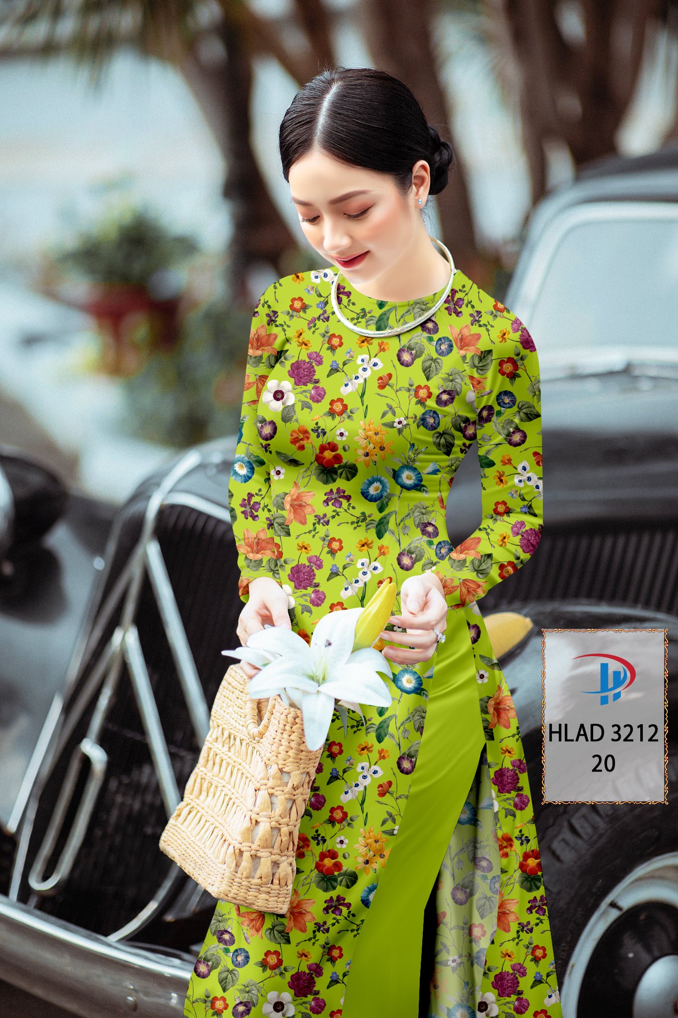 Vải áo dài hoa nguyên áo hlad-3212 - Ảnh 9