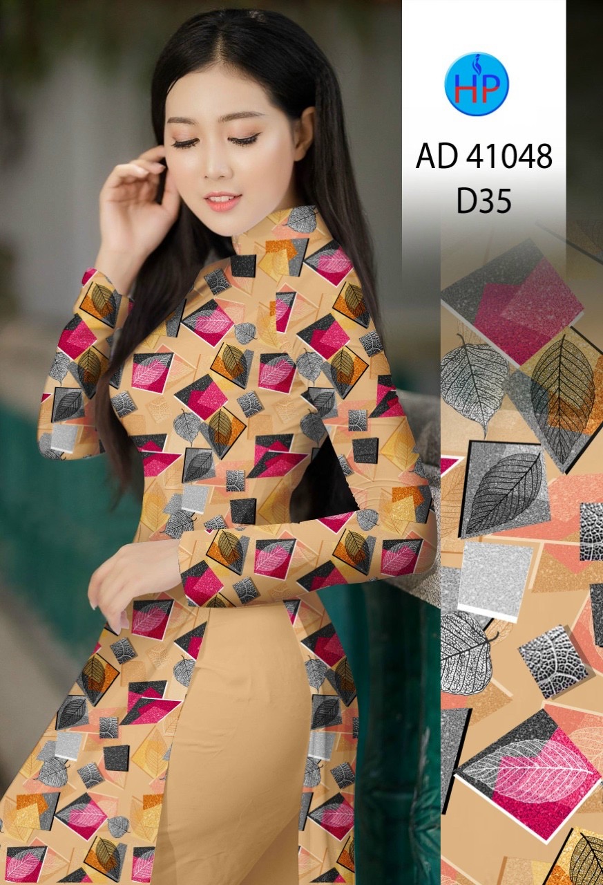 Vải áo dài chiếc lá ad 41048 - Ảnh 6