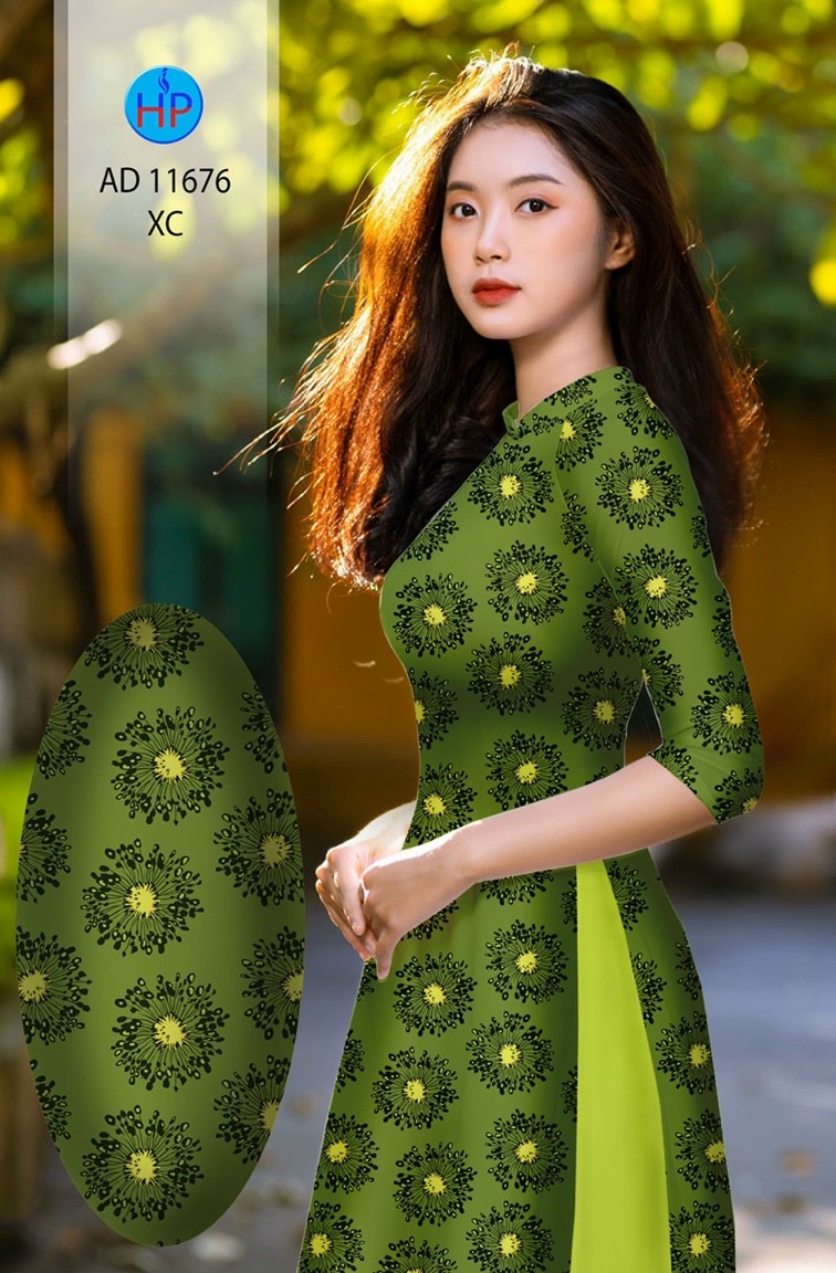 Vải áo dài hoa văn đều ad 11676 - Ảnh 5