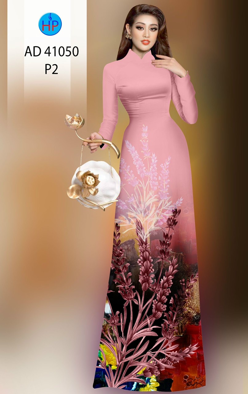 Vải áo dài hoa 3d ad 41050 - Ảnh 8