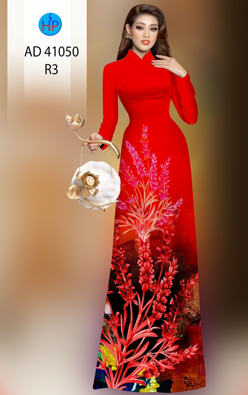 Vải áo dài hoa 3d ad 41050 - Ảnh 16
