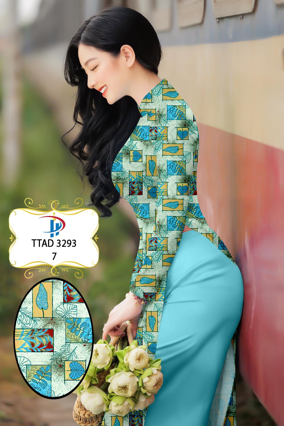Vải áo dài hoa văn đều ttad-3293 - Ảnh 5