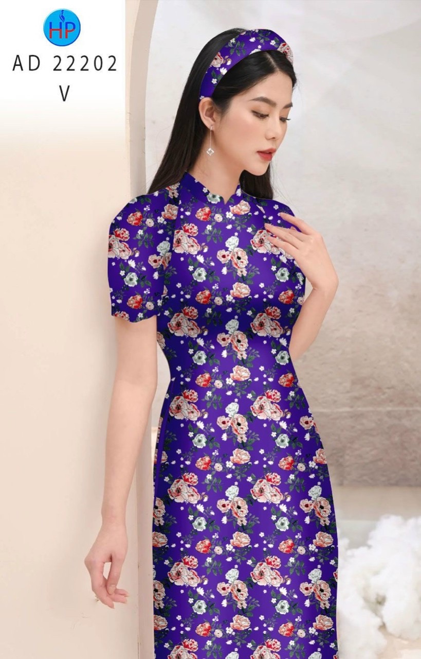 Vải áo dài hoa đều ad 22202 - Ảnh 11