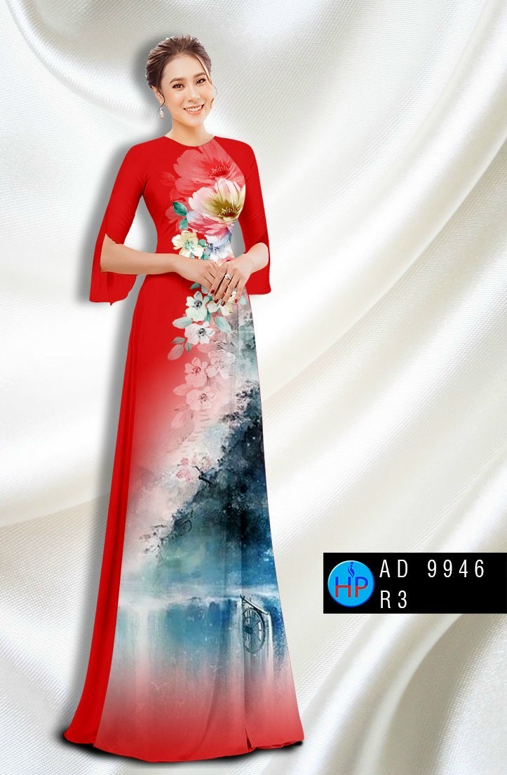 Vải áo dài phong cảnh ad 9946 - Ảnh 14