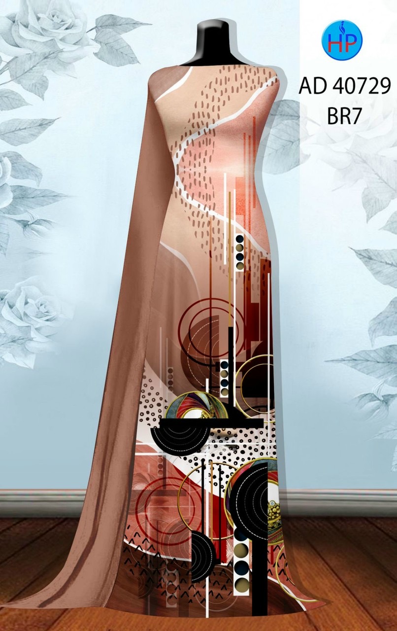 Vải áo dài hoa văn ad 40729 - Ảnh 4