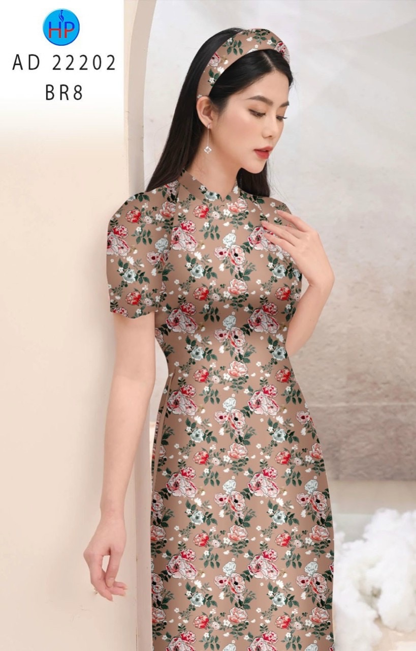 Vải áo dài hoa đều ad 22202 - Ảnh 10