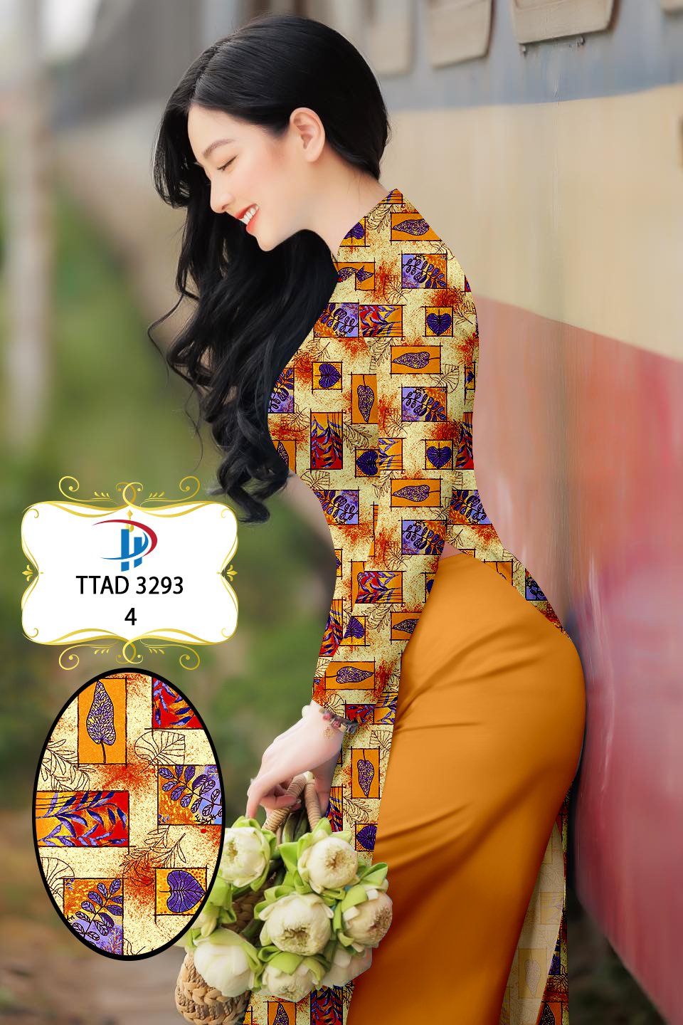 Vải áo dài hoa văn đều ttad-3293 - Ảnh 7