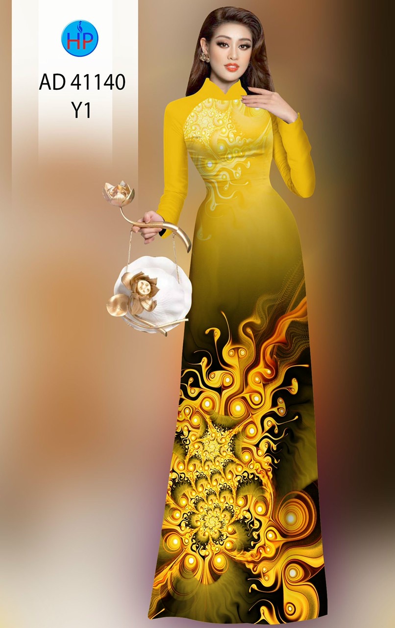 Vải áo dài hoa ảo ad 41140 - Ảnh 3