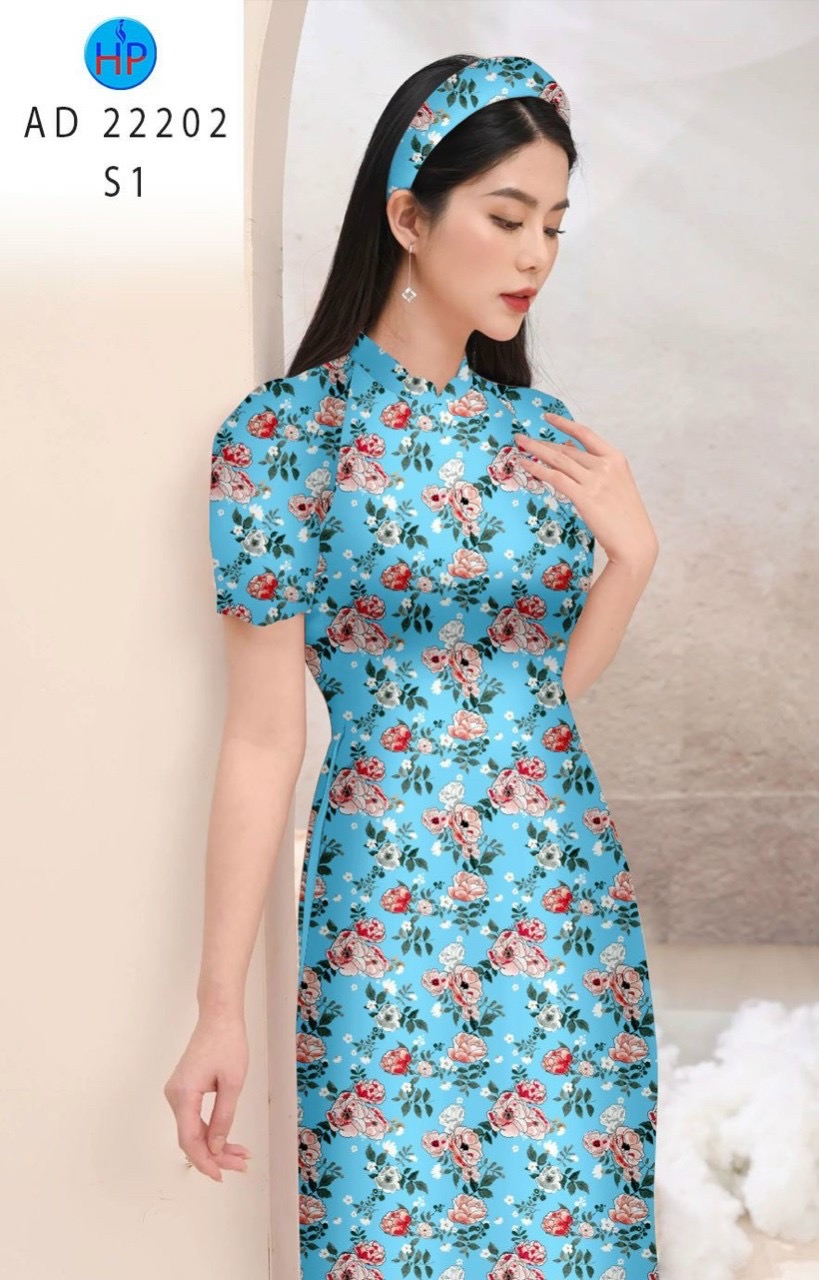 Vải áo dài hoa đều ad 22202 - Ảnh 7
