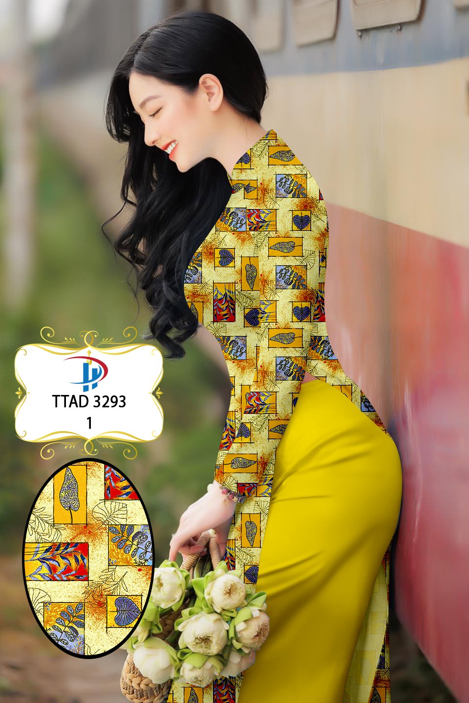 Vải áo dài hoa văn đều ttad-3293 - Ảnh 15