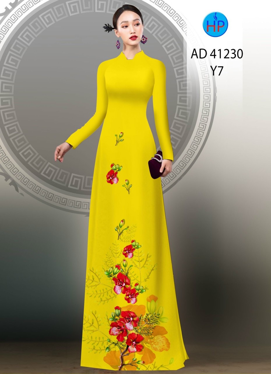 Vải áo dài hoa phượng ad 41230 - Ảnh 18