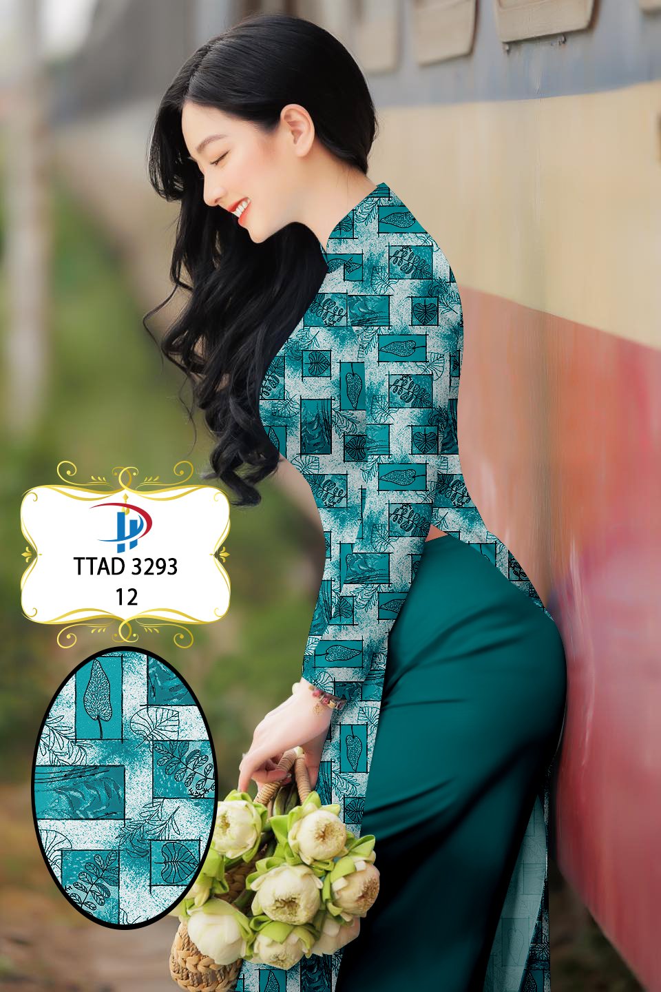 Vải áo dài hoa văn đều ttad-3293 - Ảnh 18