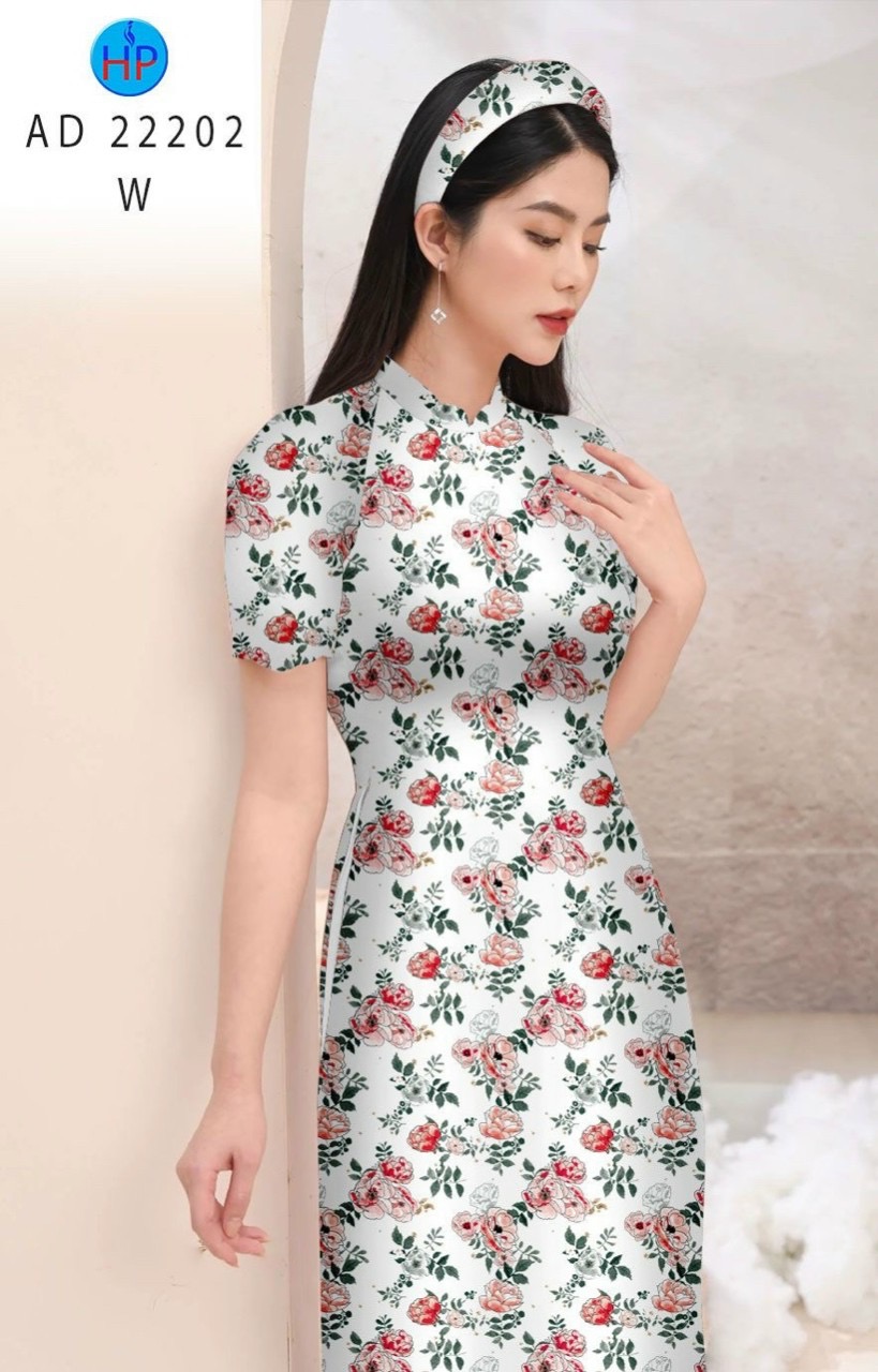Vải áo dài hoa đều ad 22202 - Ảnh 5