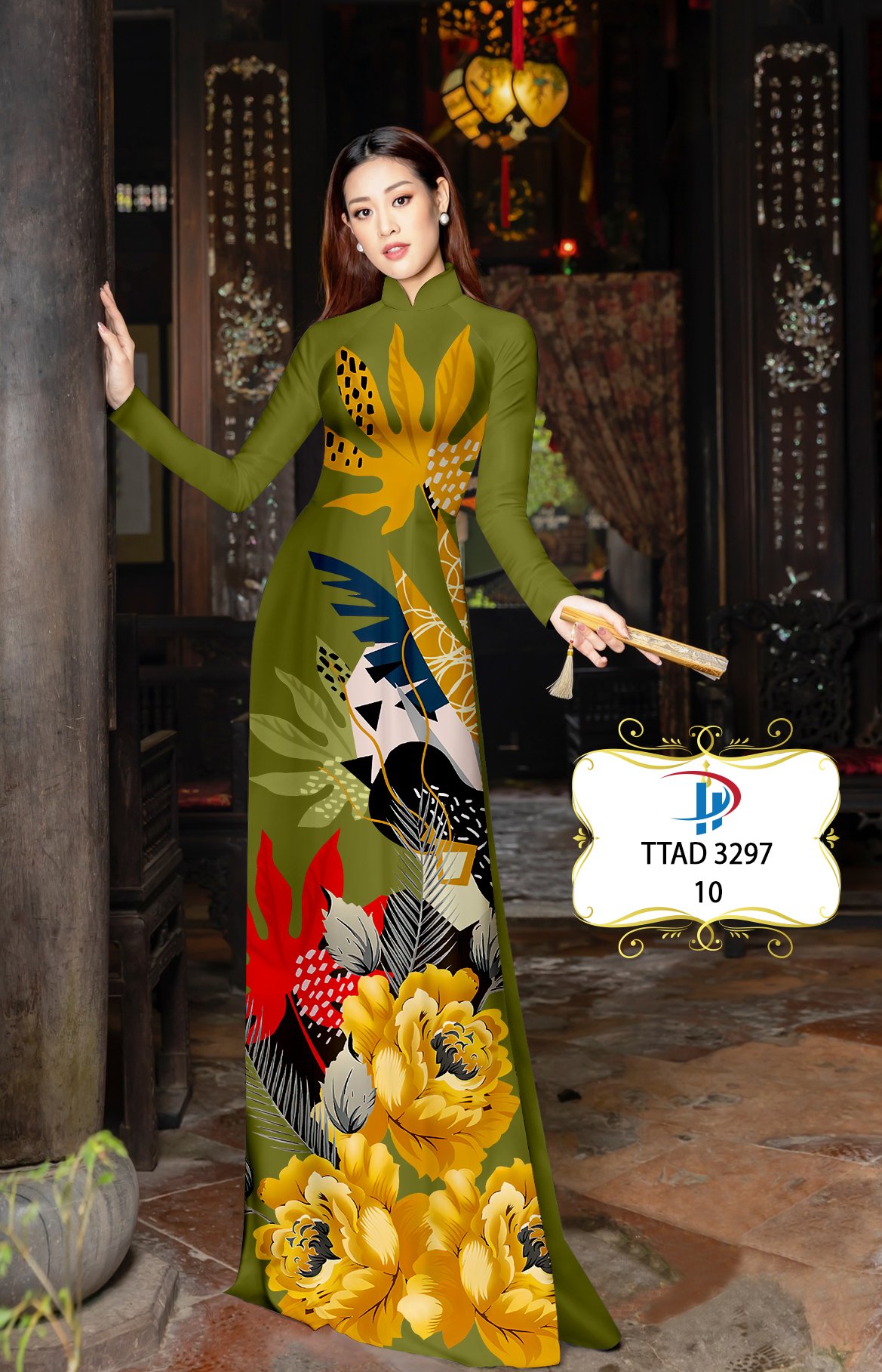Vải áo dài hoa 3d ttad-3297 - Ảnh 21