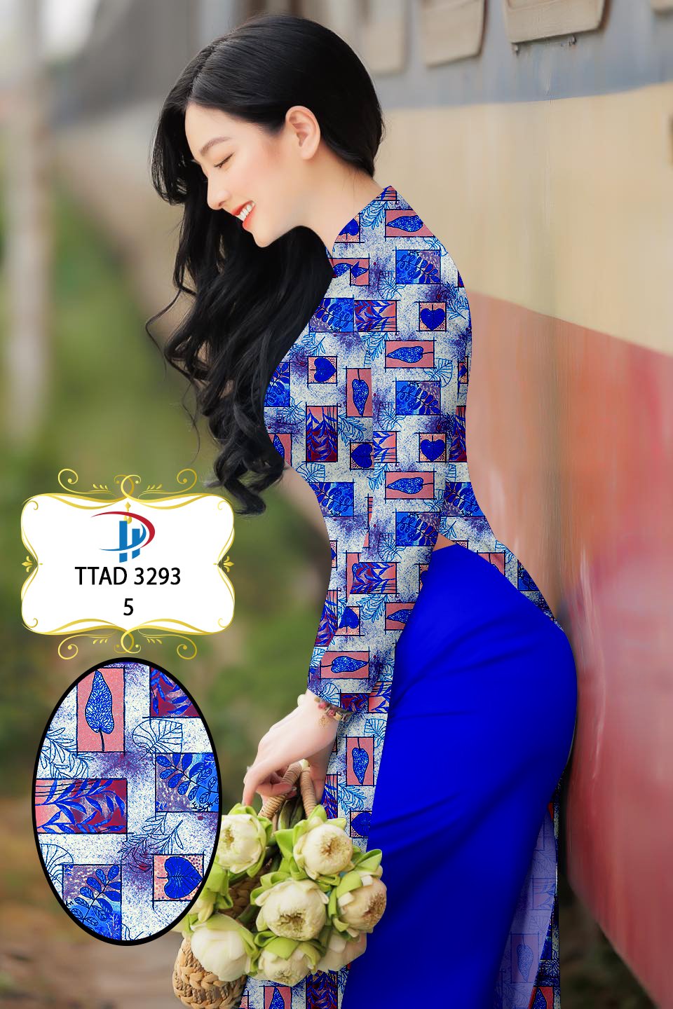 Vải áo dài hoa văn đều ttad-3293 - Ảnh 16