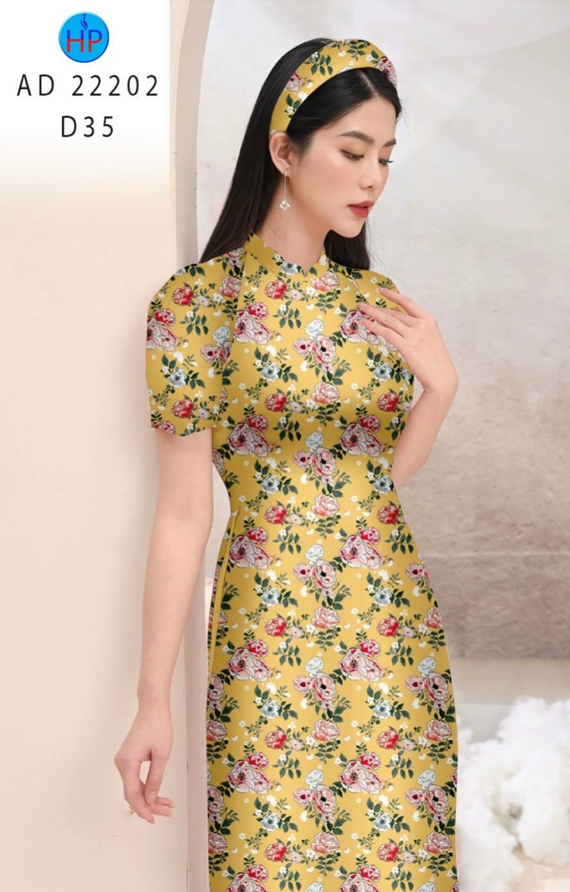 Vải áo dài hoa đều ad 22202 - Ảnh 15
