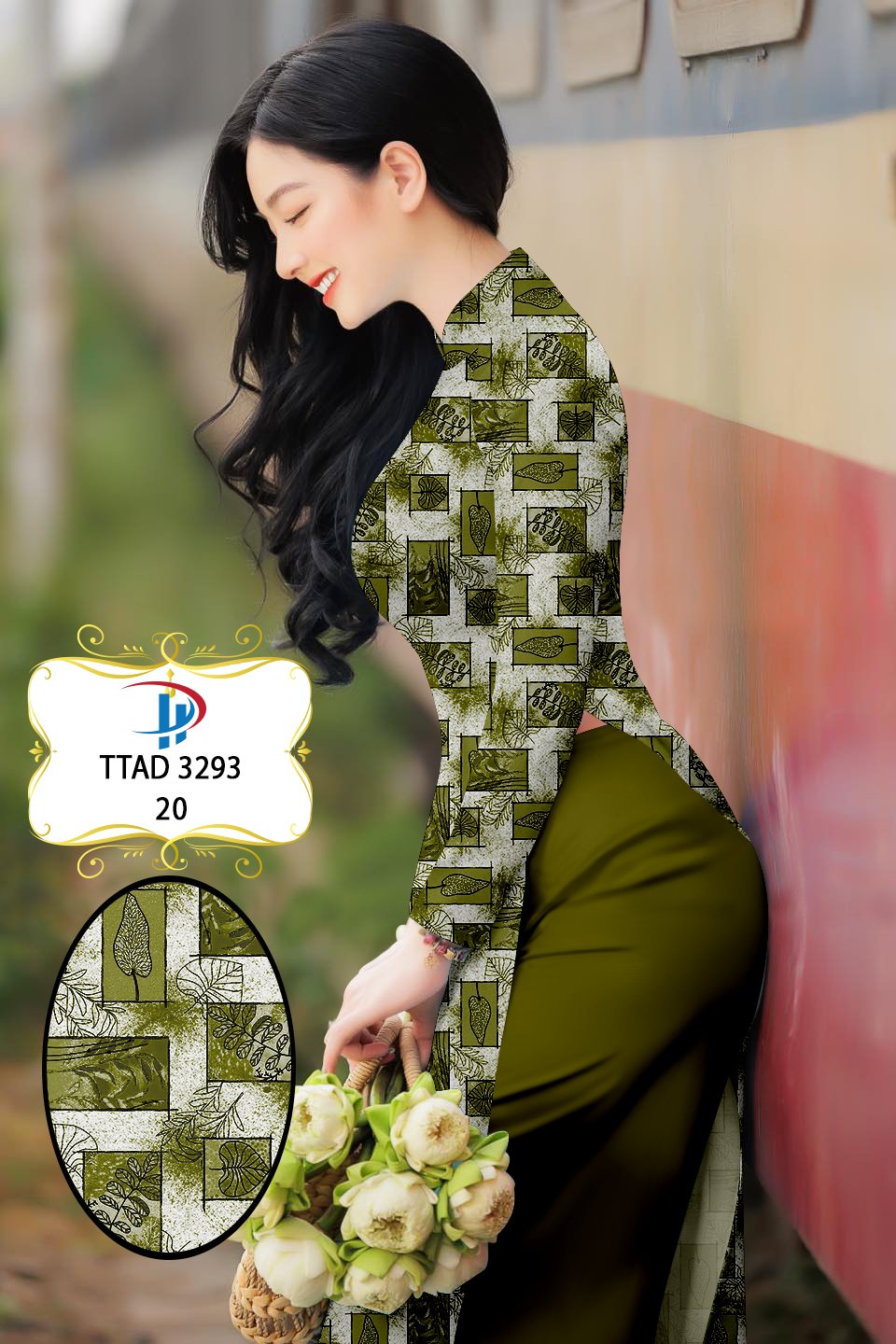 Vải áo dài hoa văn đều ttad-3293 - Ảnh 13