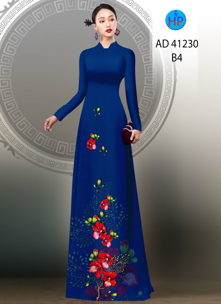 Vải áo dài hoa phượng ad 41230 - Ảnh 13