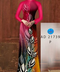 Vải áo dài chiếc lá ad 21739