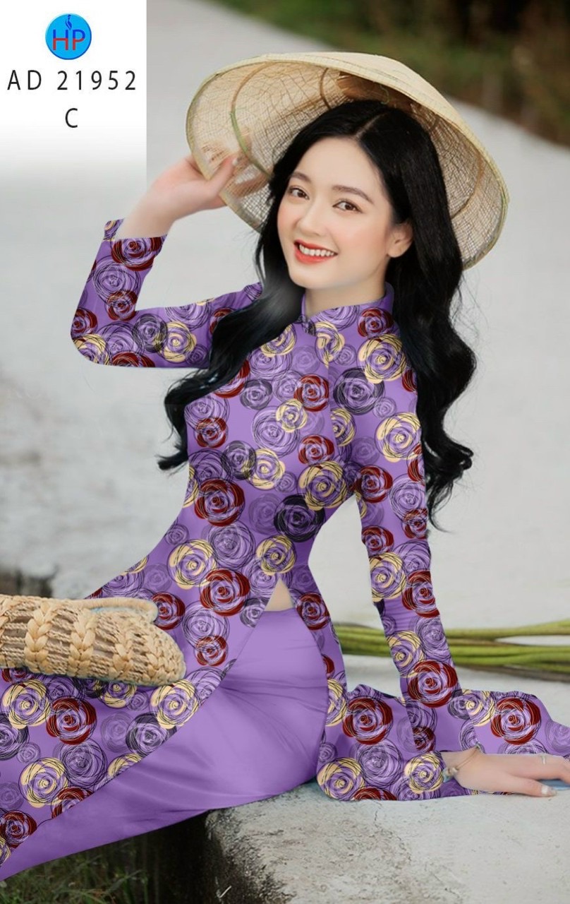 Vải áo dài hoa đều ad 21952 - Ảnh 2