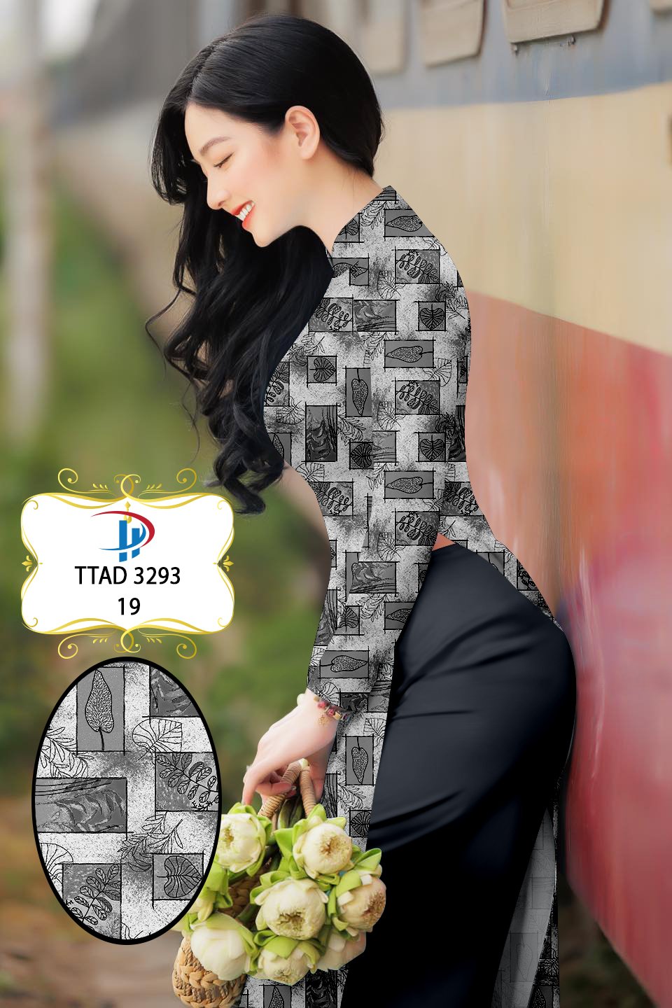 Vải áo dài hoa văn đều ttad-3293 - Ảnh 10