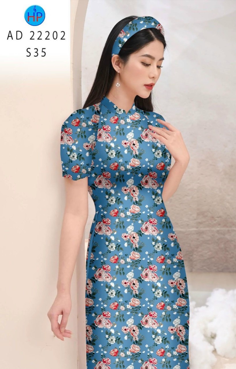 Vải áo dài hoa đều ad 22202 - Ảnh 17