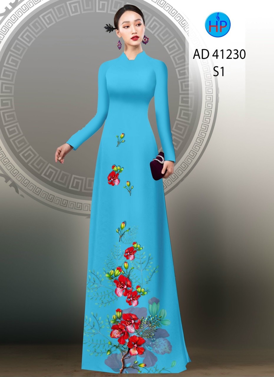 Vải áo dài hoa phượng ad 41230 - Ảnh 15